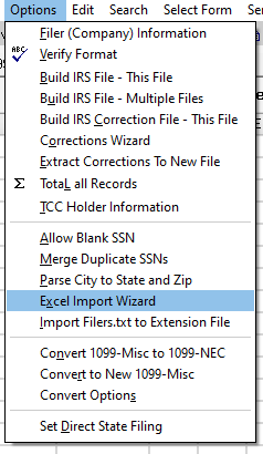 Excel Import Wizard