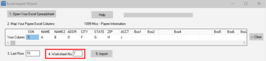 Excel Import Wizard Mapping