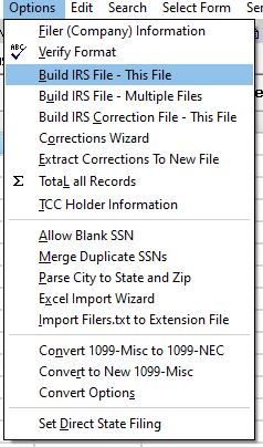 Build IRS file